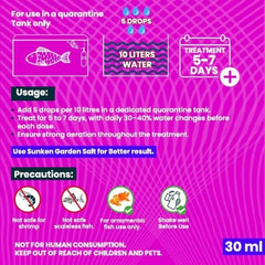 The Fish Safe Series ICH / Velvet Cure | White Spot + Velvet Disease Remedy | Stress-Free & Fast-Acting | 30 ml