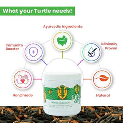 Life AAYU Adult Turtle Food – Spirulina & Calcium Enriched Ayurvedic Diet for Strong Shell, Gut Health & Digestion