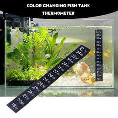 Stick On Thermometer Strip, Digital Temperature Display for  Aquariums. 50-90F (10-32C) Adhesive Sticker Vertical