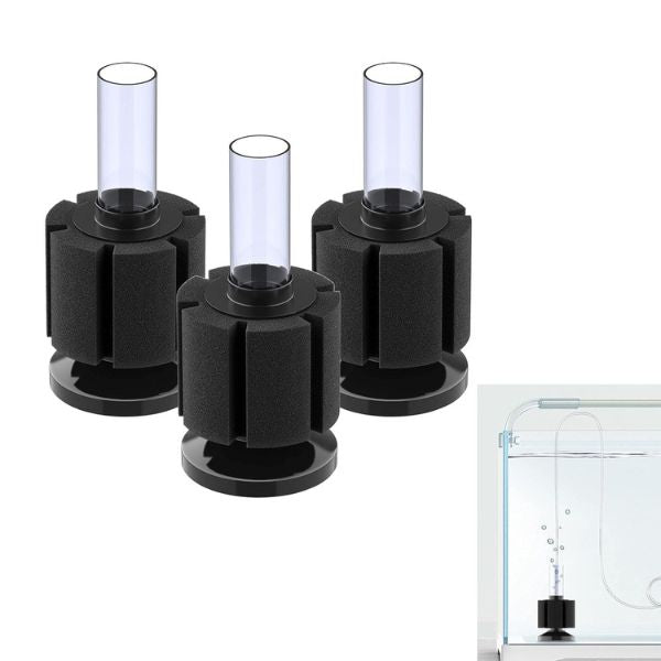 Aquarium Fish Tank Biochemical Cotton Filter, XY 2835 Nano Bio Sponge Filter, Quiet Betta Fry Shrimp and Small Fish Foam Filter, for Fish Tank Up to 10 Gallon