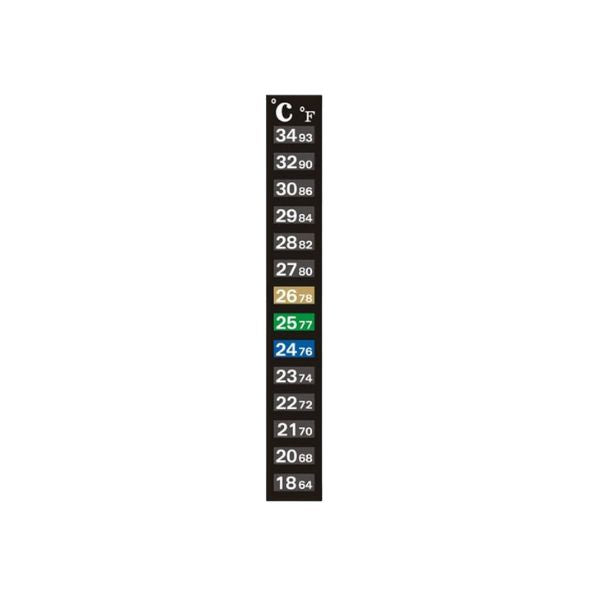 Stick On Thermometer Strip, Digital Temperature Display for  Aquariums. 50-90F (10-32C) Adhesive Sticker Vertical