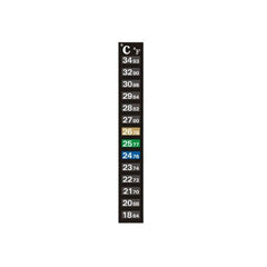 Stick On Thermometer Strip, Digital Temperature Display for  Aquariums. 50-90F (10-32C) Adhesive Sticker Vertical
