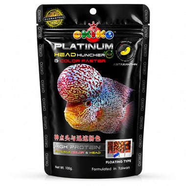 OKIKO PLATINUM FLOWERHORN FISH FOOD 100g