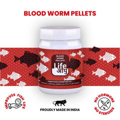 Life Aayu Blood Worm Pellets : High-Quality Blood Worm Pellets Fish Food