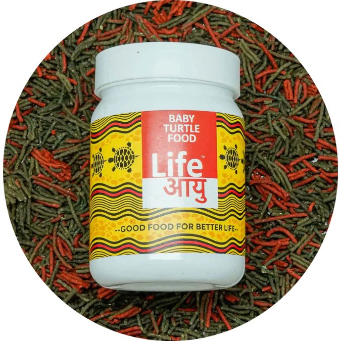 Life AAYU Baby Turtle Food – Ayurvedic Handmade Pellets for Shell Growth, Calcium & Vitality | For 2”–4” Baby Turtles (70g)
