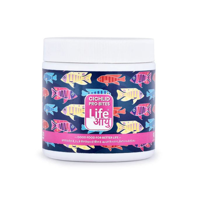 LIFE AAYU PRO BITES CICHLID – Colour-Enhancing Ayurvedic Pellets for Cichlids