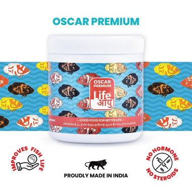 Life AAYU Oscar Premium Fish Food – Color-Boosting, Immunity-Enhancing Ayurvedic Pellets