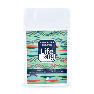 Life Aayu Baby Bites Gel Mix – 15g | High-Protein Gel Food for Baby Fish Growth & Immunity | With Digestive Enzymes