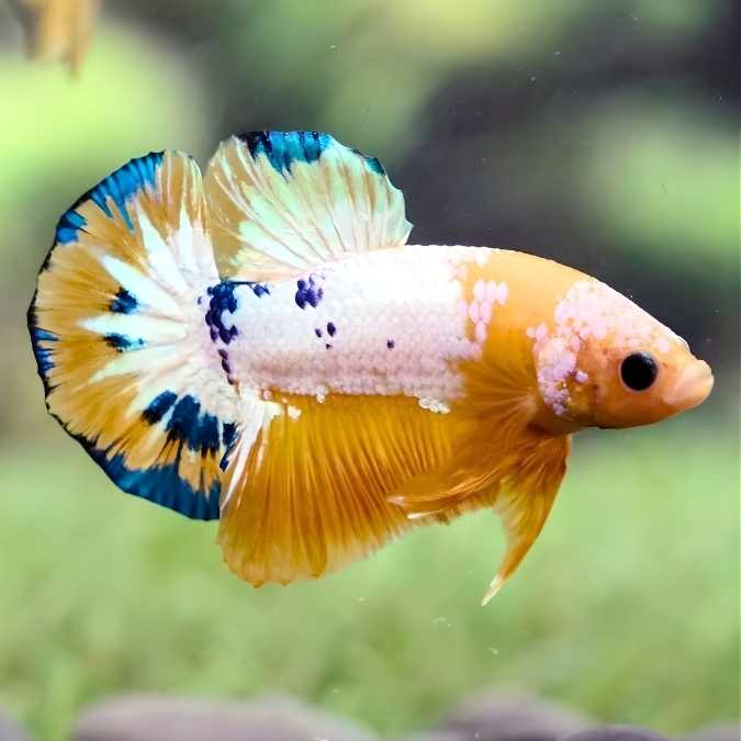 Fancy Plakat Betta Yellow Hellboy Male