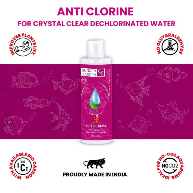 Sunken Garden Anti Chlorine | Water Conditioner for Freshwater Aquariums (200+30ml)