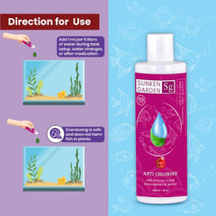 Sunken Garden Anti Chlorine | Water Conditioner for Freshwater Aquariums (200+30ml)
