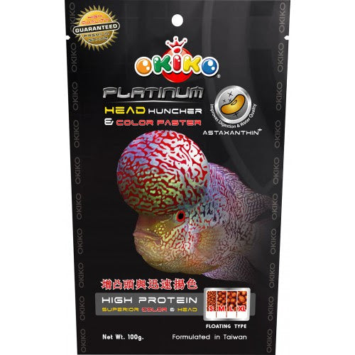 OKIKO PLATINUM FLOWERHORN FISH FOOD 100g