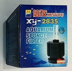 Aquarium Fish Tank Biochemical Cotton Filter, XY 2835 Nano Bio Sponge Filter, Quiet Betta Fry Shrimp and Small Fish Foam Filter, for Fish Tank Up to 10 Gallon